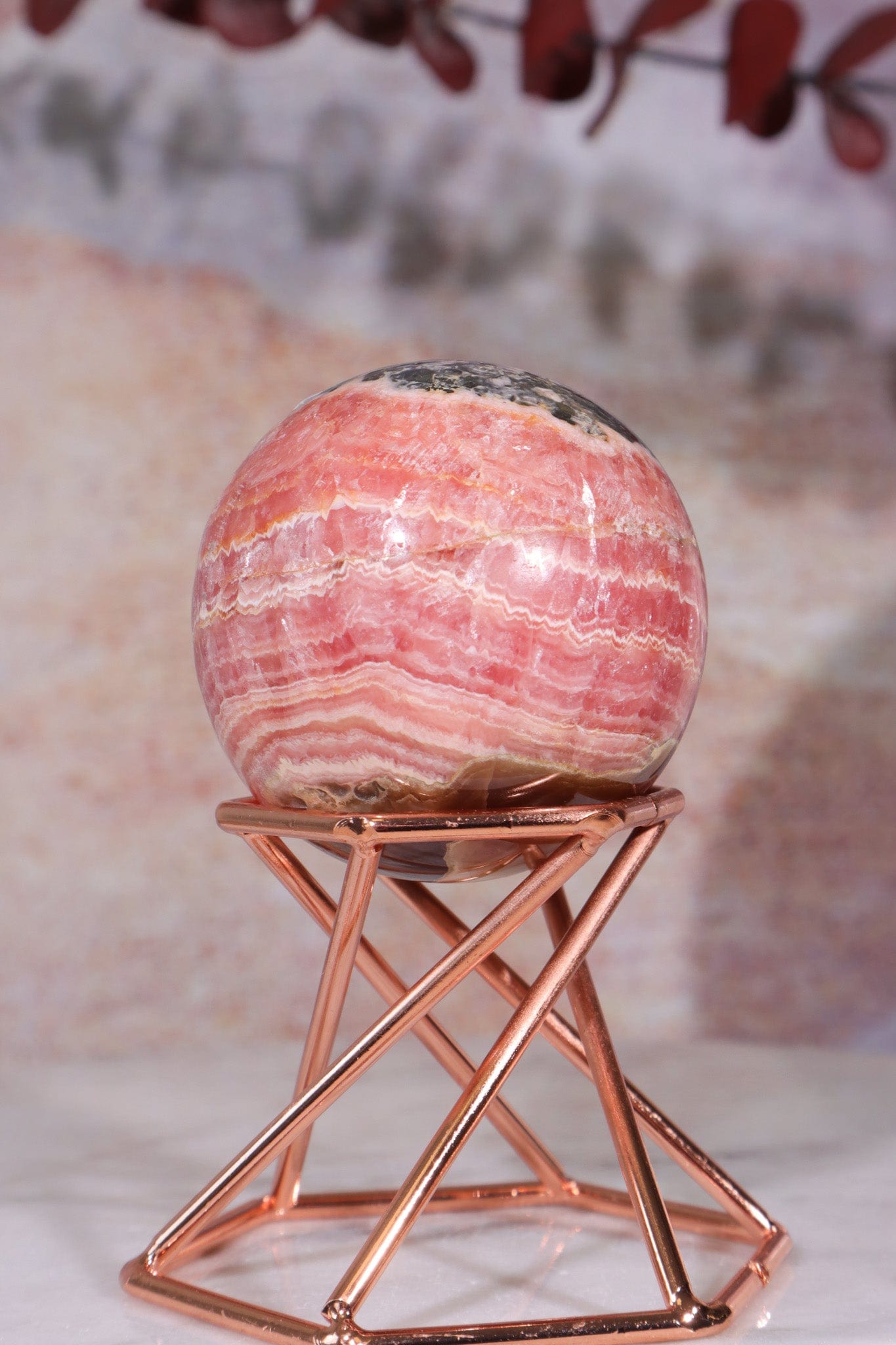 Rhodochrosite Sphere 170gr , Sold as Seen Spheres Tali & Loz Crystals