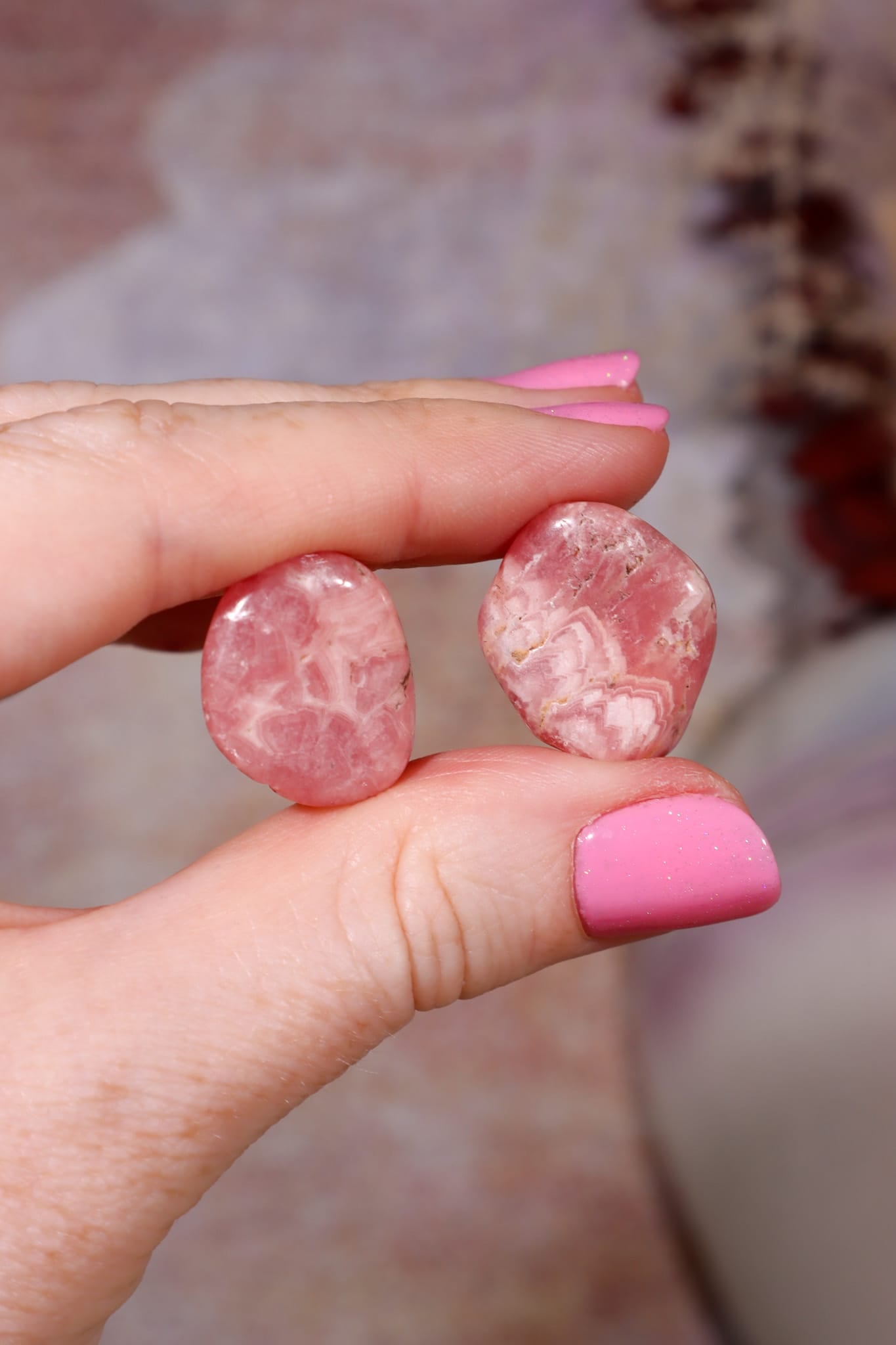 Rhodochrosite Tumblestones | 20-30mm | Argentina Tumblestones Tali & Loz Crystals