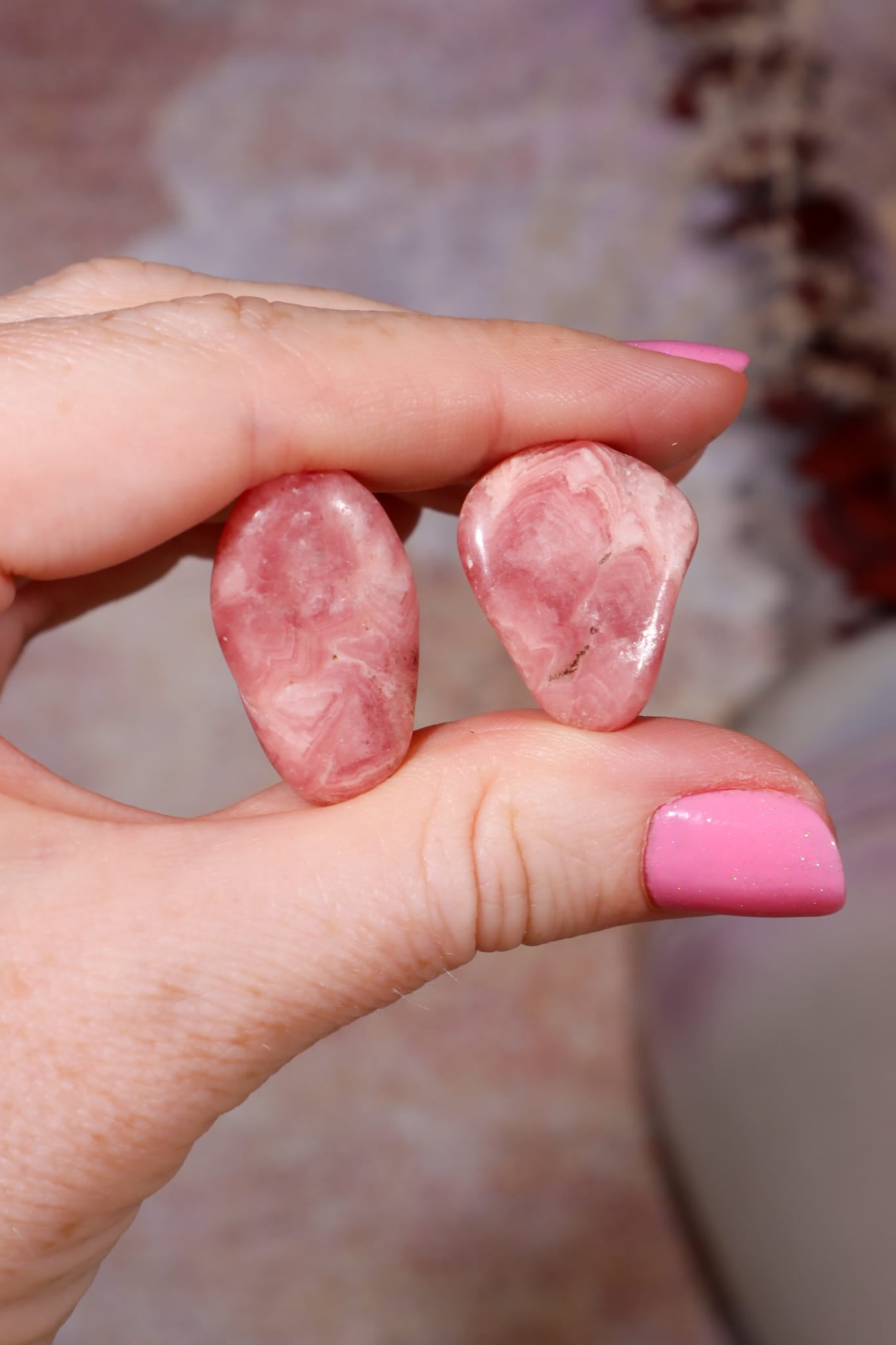 Rhodochrosite Tumblestones | 20-30mm | Argentina Tumblestones Tali & Loz Crystals