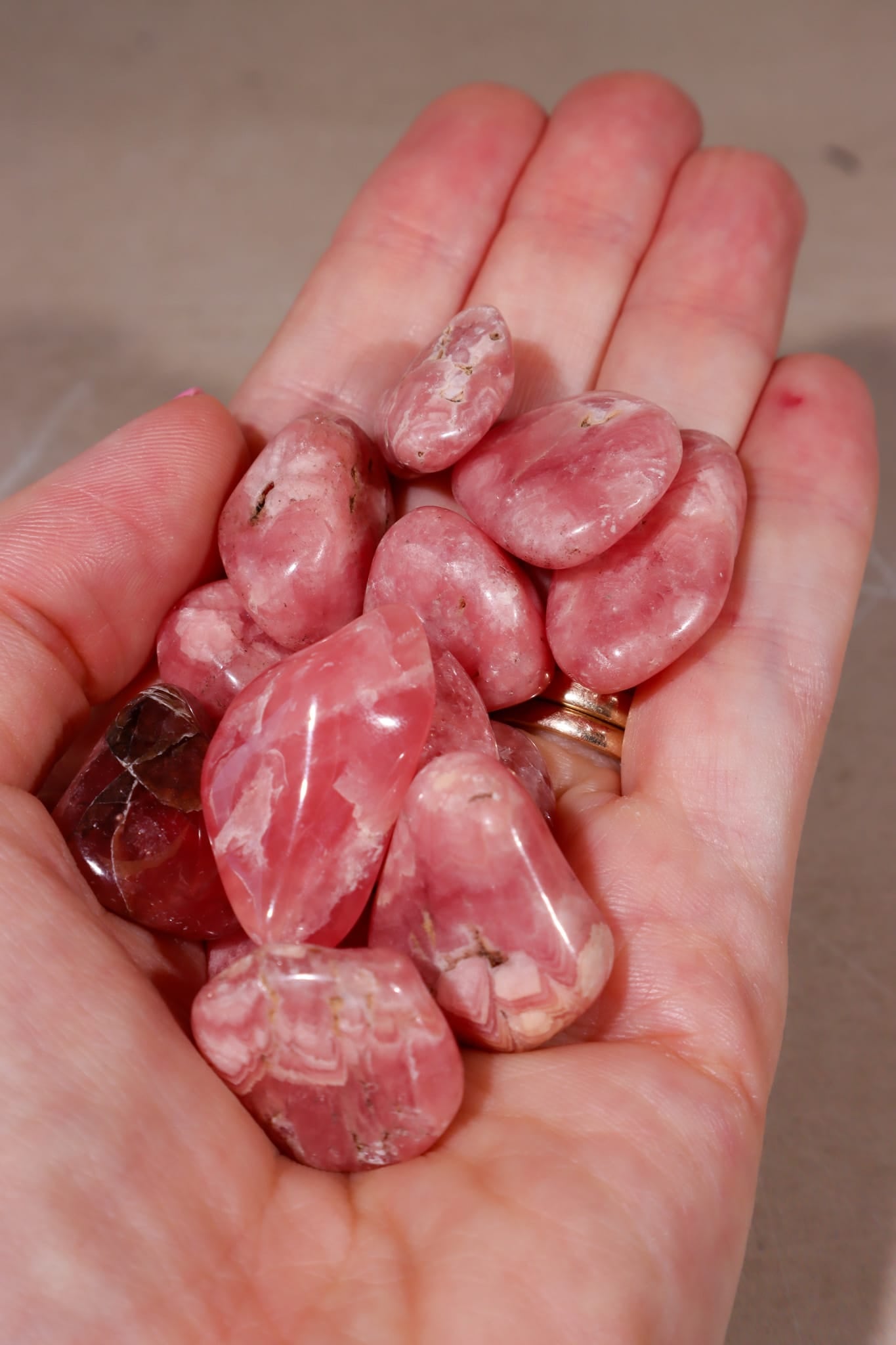 Rhodochrosite Tumblestones | 20-30mm | Argentina Tumblestones Tali & Loz Crystals