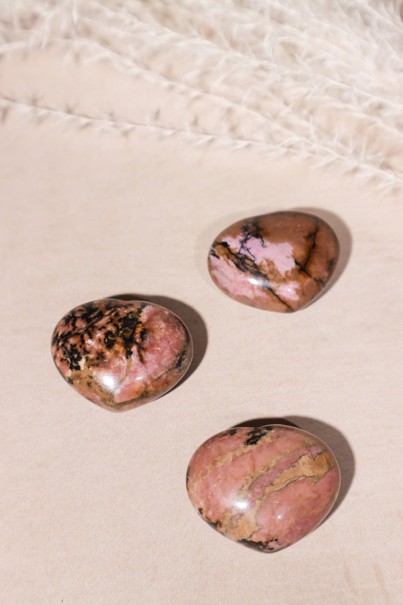 Rhodonite Hearts 2.5cm - Tali & Loz Crystals