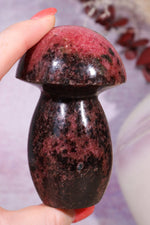 Rhodonite Mushroom Carving 8.5cm Mushrooms Tali & Loz