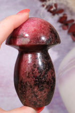 Rhodonite Mushroom Carving 8.5cm Mushrooms Tali & Loz