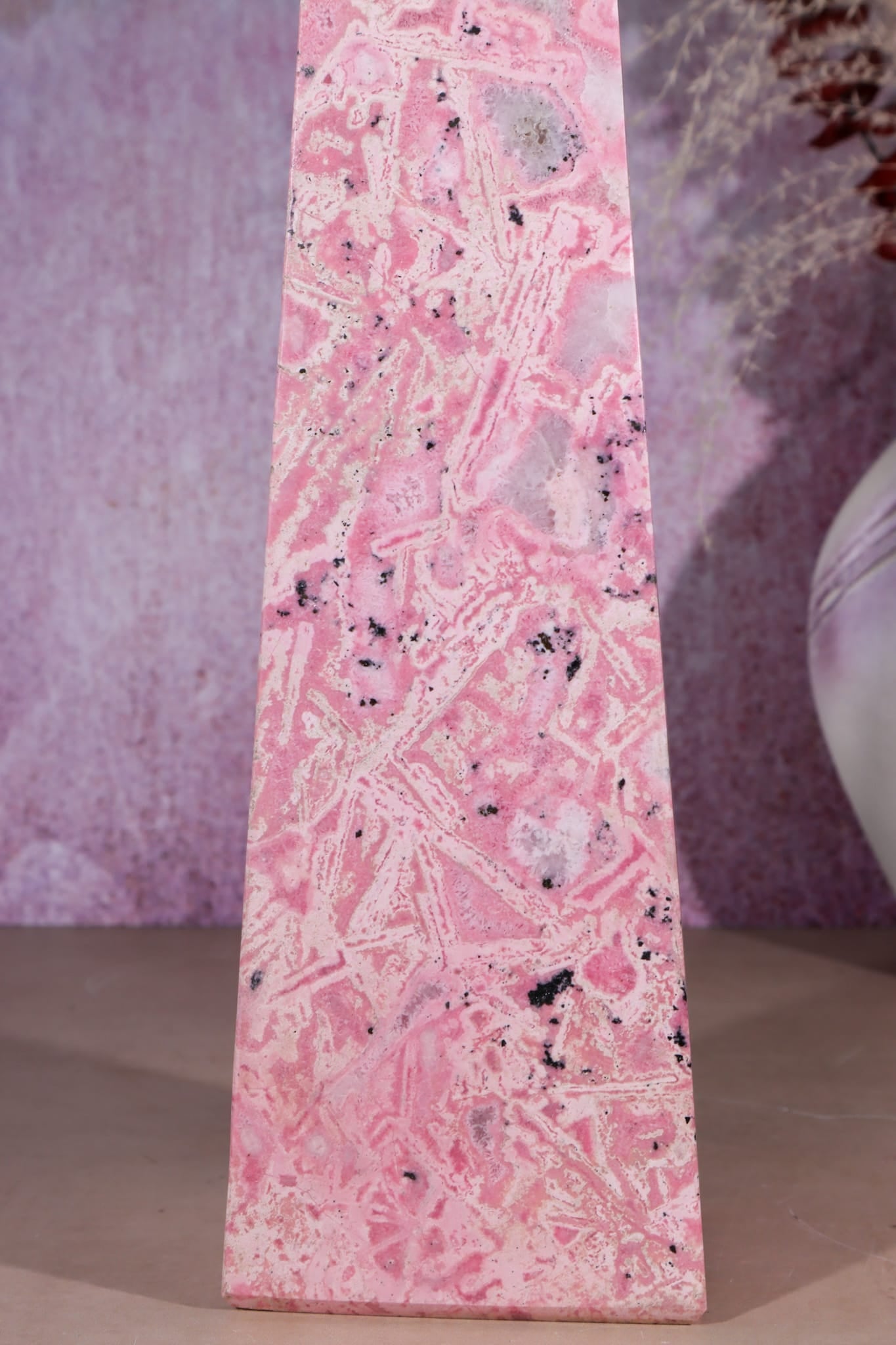 Rhodonite & Rhodochrosite Tower | XL Statement Piece | Peru Tower Tali & Loz Crystals