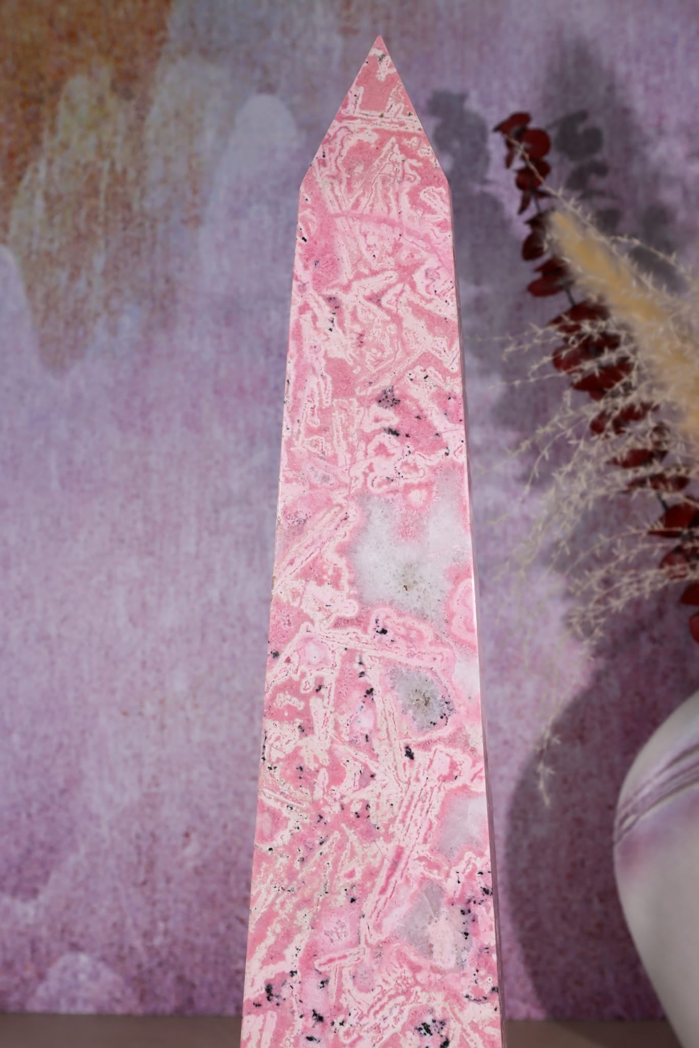 Rhodonite & Rhodochrosite Tower | XL Statement Piece | Peru Tower Tali & Loz Crystals