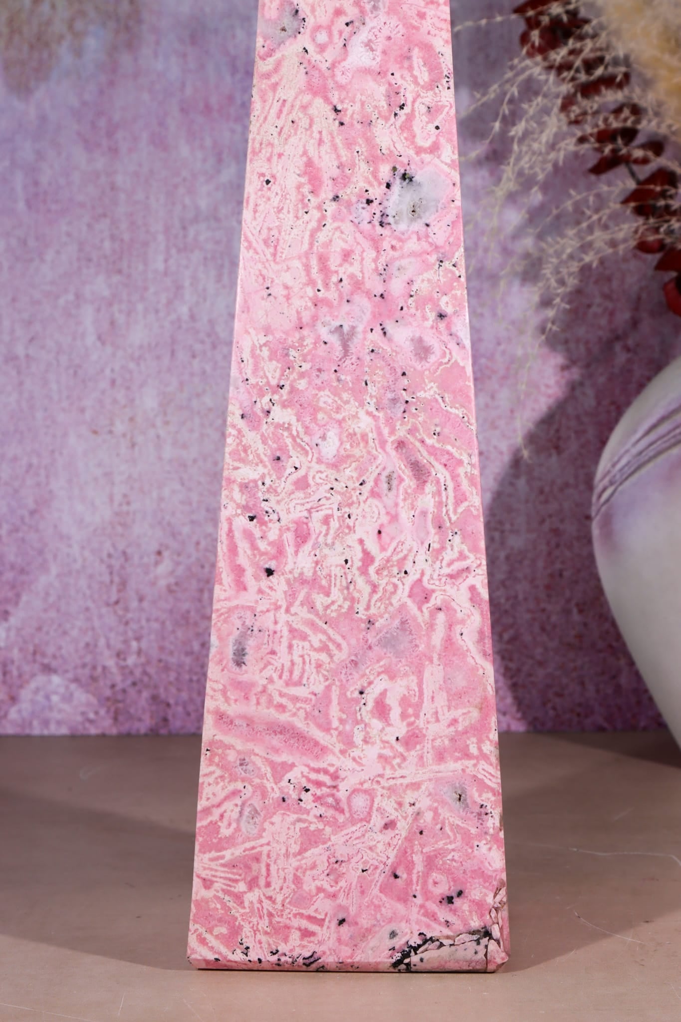 Rhodonite & Rhodochrosite Tower | XL Statement Piece | Peru Tower Tali & Loz Crystals