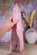 Rhodonite & Rhodochrosite Tower | XL Statement Piece | Peru Tower Tali & Loz Crystals