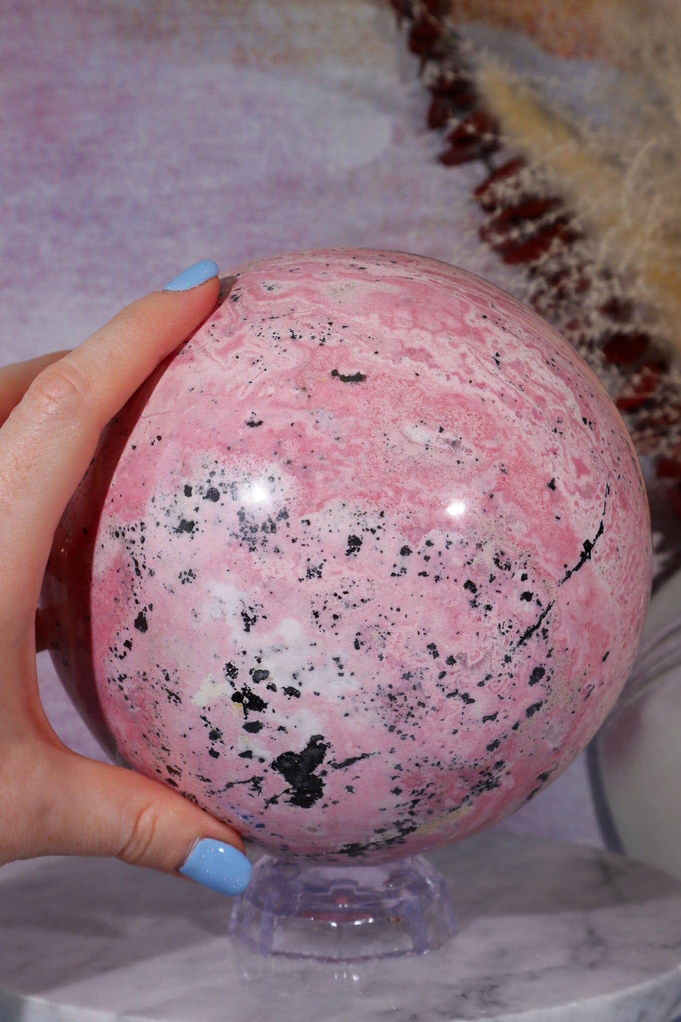 Rhodonite Statement Sphere 5.7KG Spheres Tali & Loz Crystals