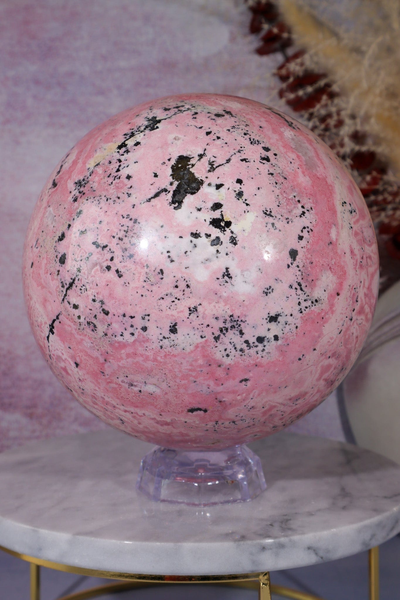 Rhodonite Statement Sphere 5.7KG Spheres Tali & Loz Crystals