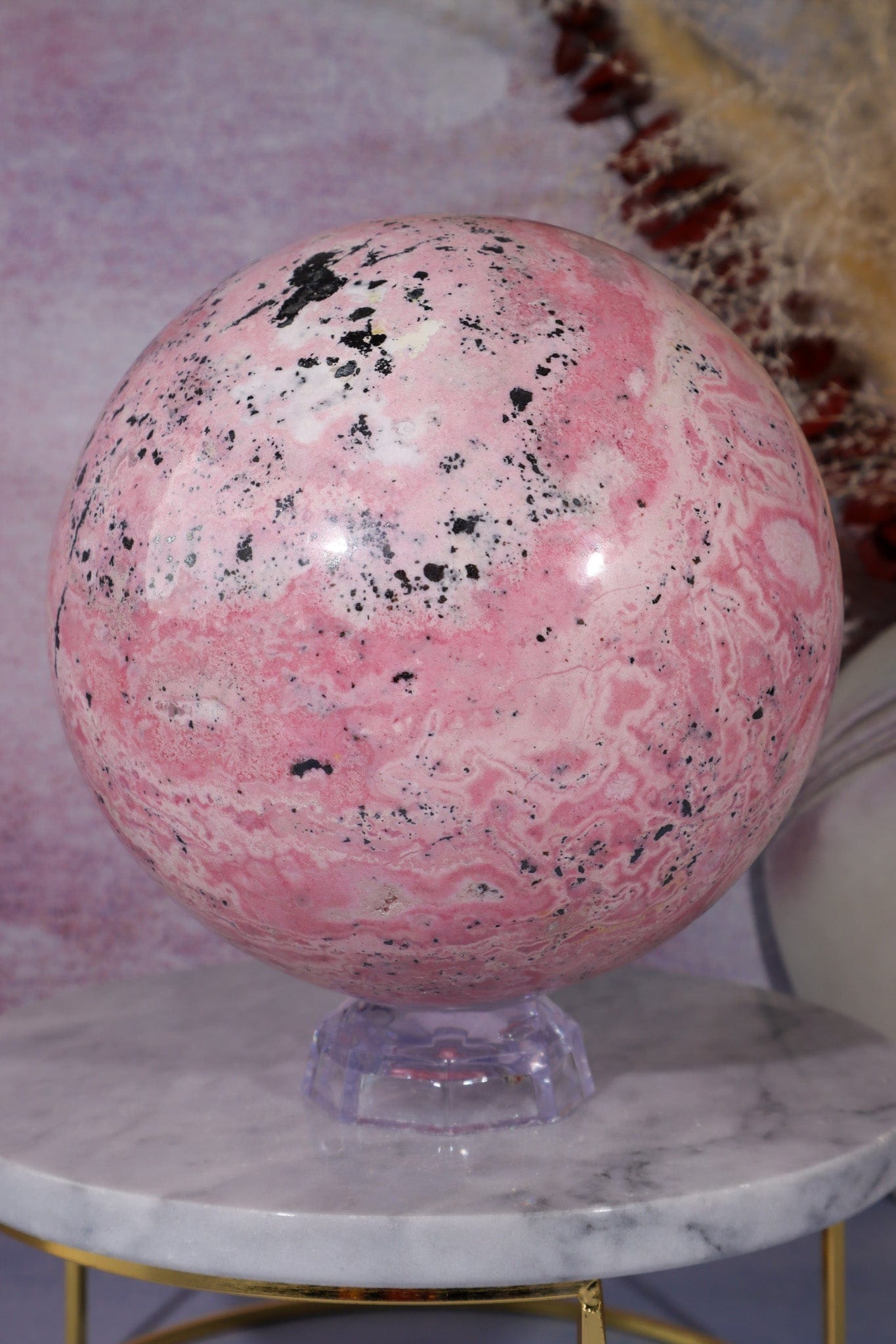 Rhodonite Statement Sphere 5.7KG Spheres Tali & Loz Crystals