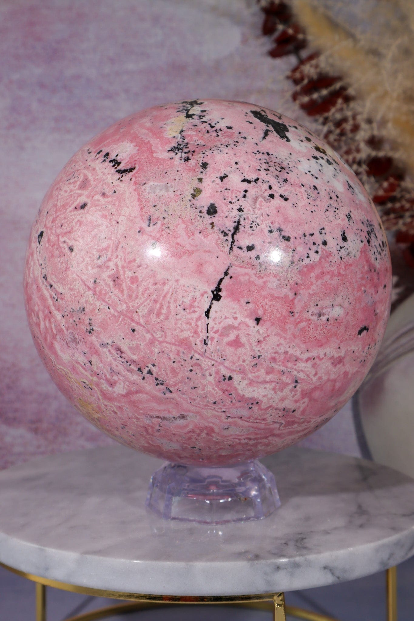 Rhodonite Statement Sphere 5.7KG Spheres Tali & Loz Crystals