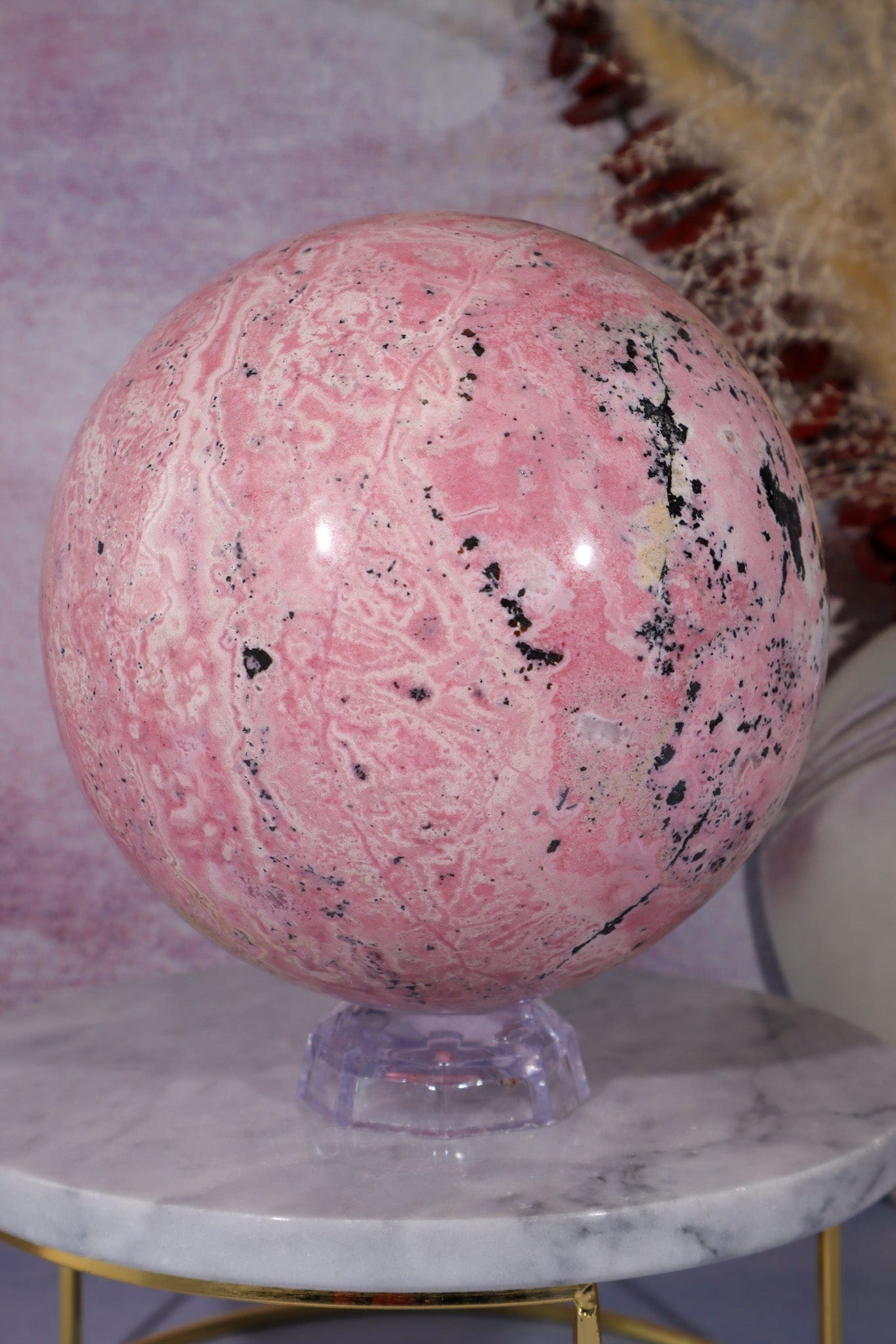 Rhodonite Statement Sphere 5.7KG Spheres Tali & Loz Crystals