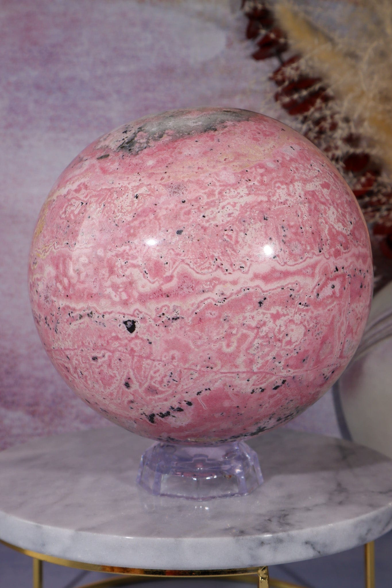 Rhodonite Statement Sphere 5.7KG Spheres Tali & Loz Crystals