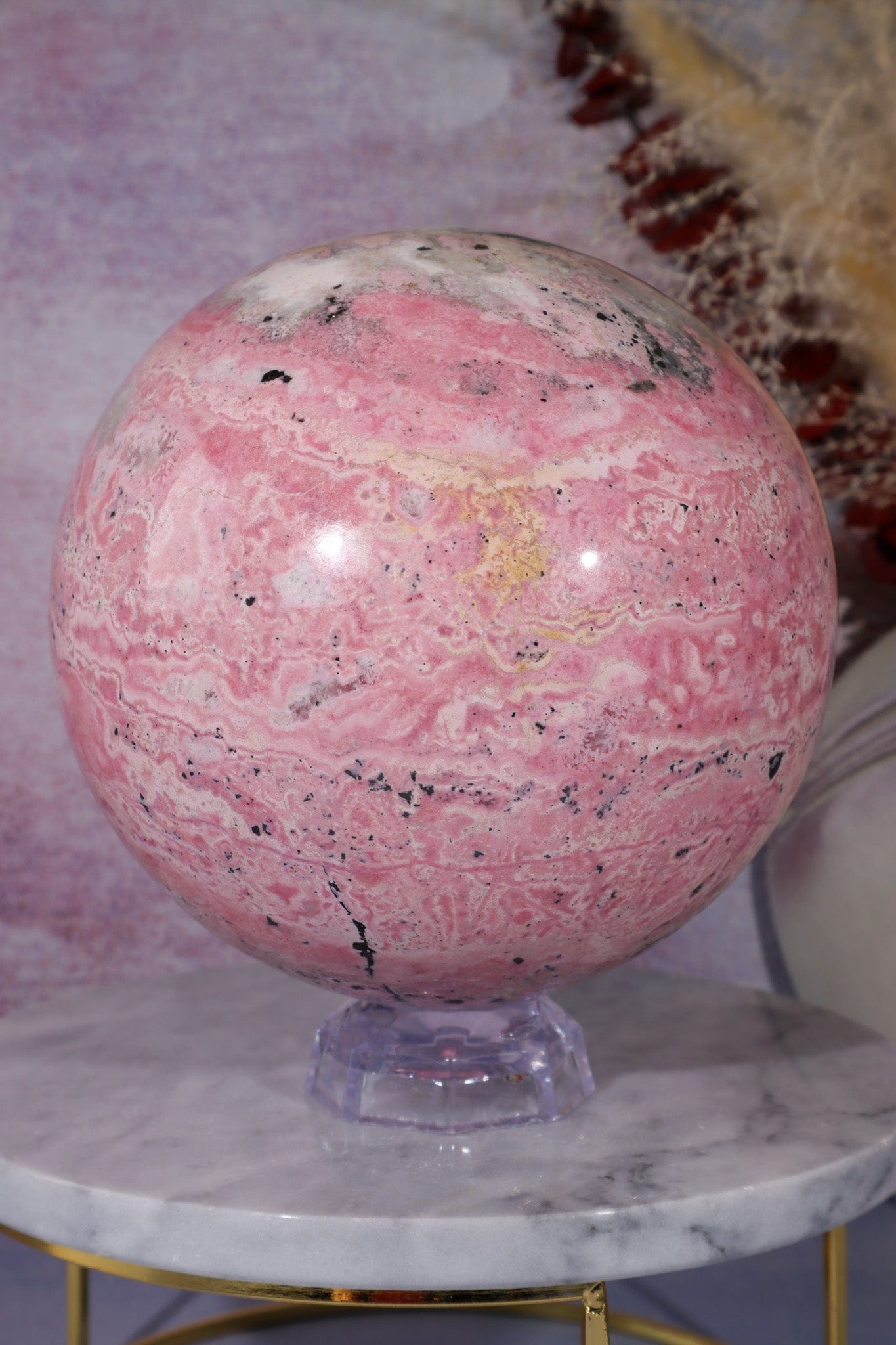 Rhodonite Statement Sphere 5.7KG Spheres Tali & Loz Crystals