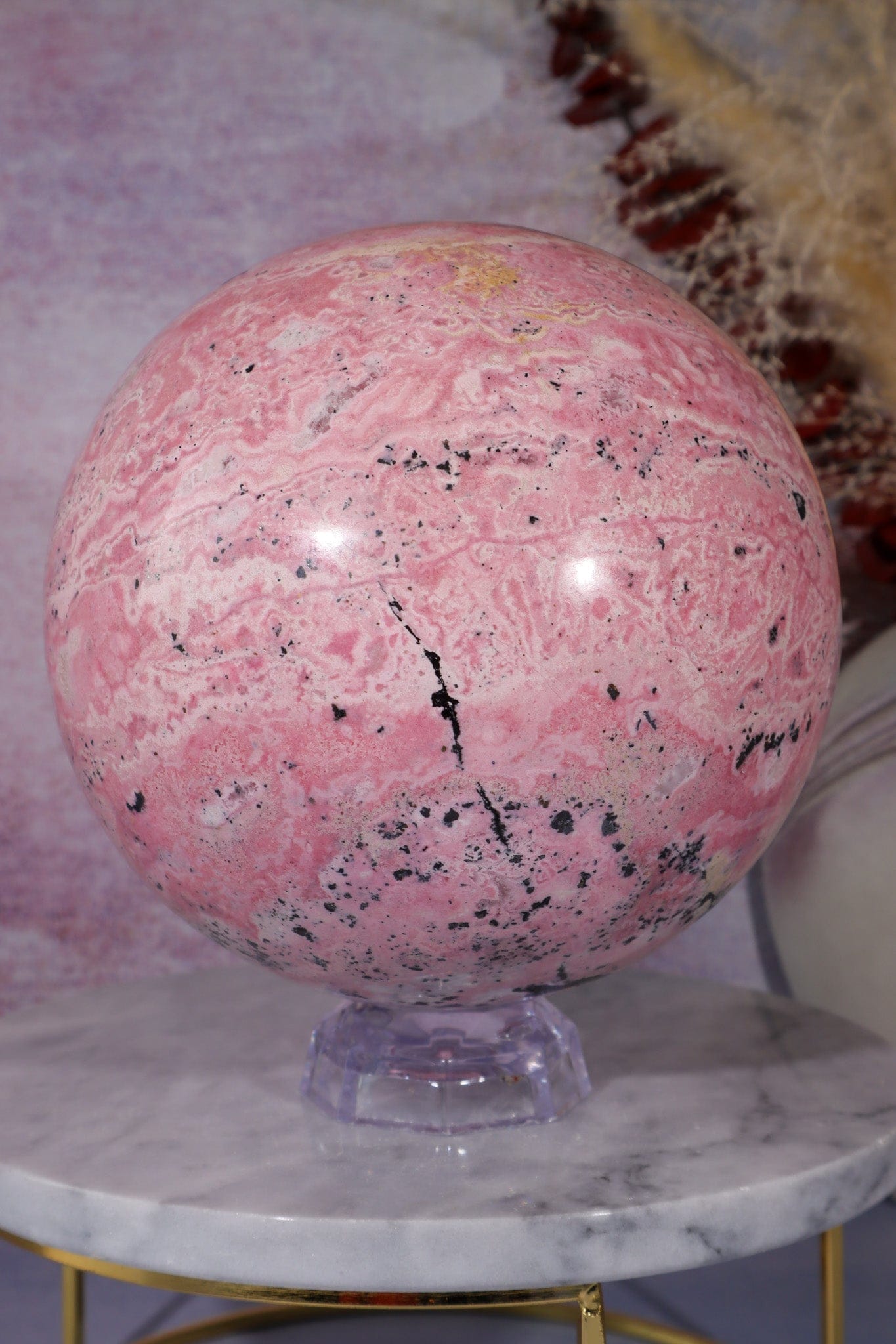 Rhodonite Statement Sphere 5.7KG Spheres Tali & Loz Crystals