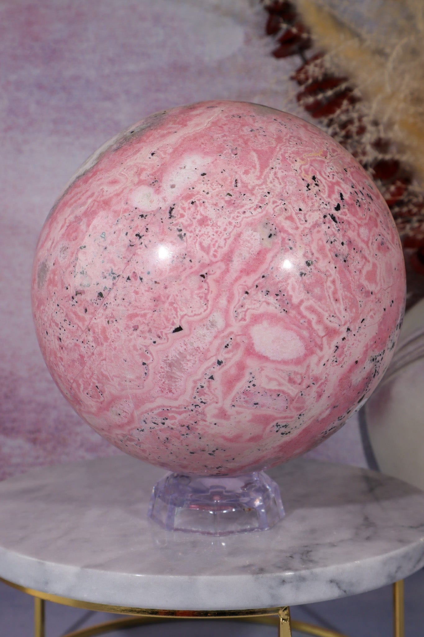 Rhodonite Statement Sphere 5.7KG Spheres Tali & Loz Crystals