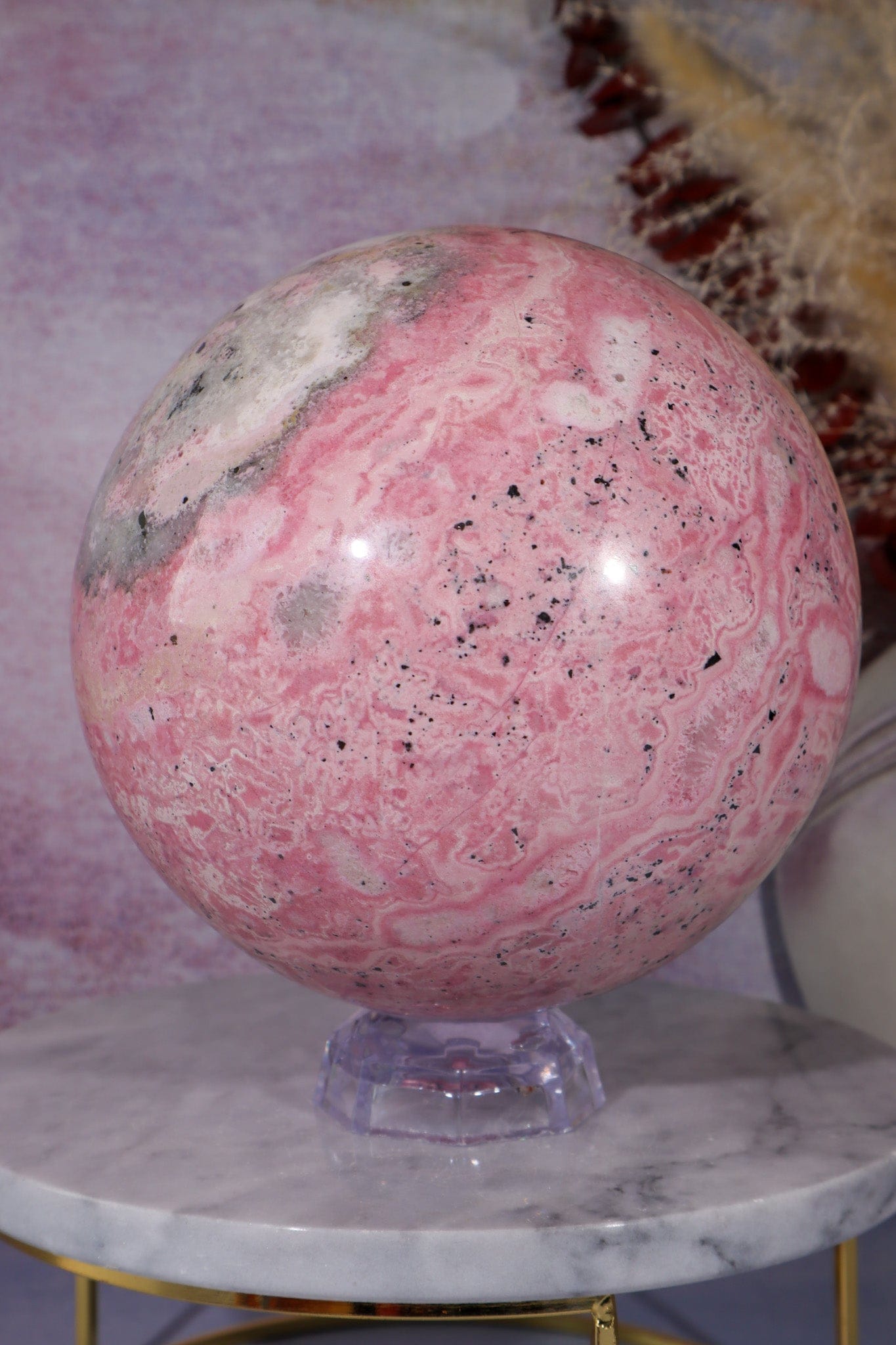 Rhodonite Statement Sphere 5.7KG Spheres Tali & Loz Crystals