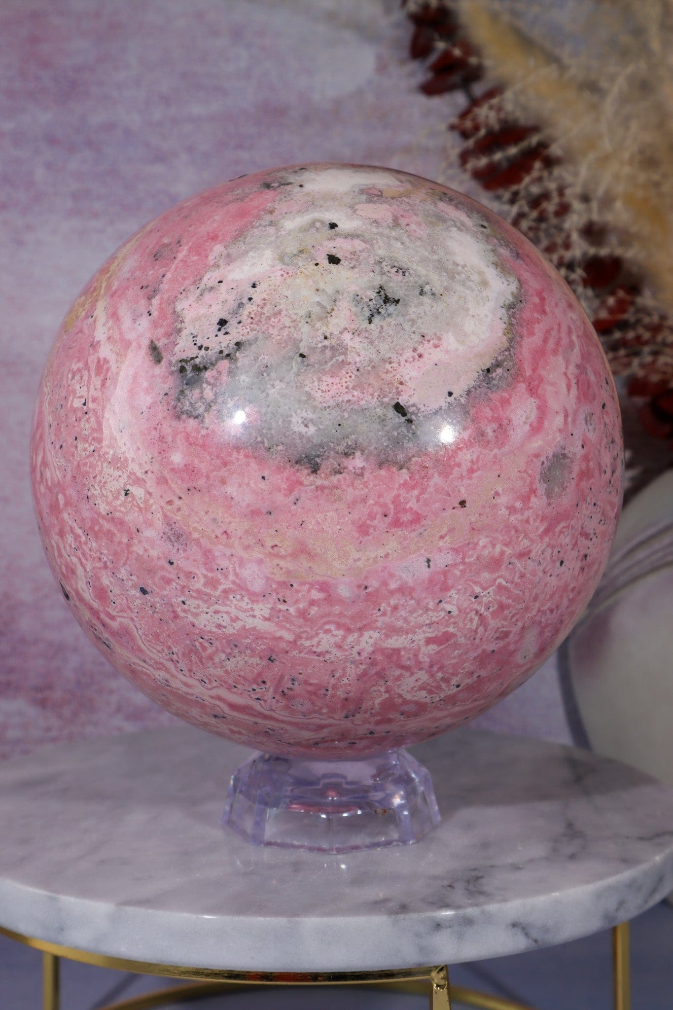 Rhodonite Statement Sphere 5.7KG Spheres Tali & Loz Crystals