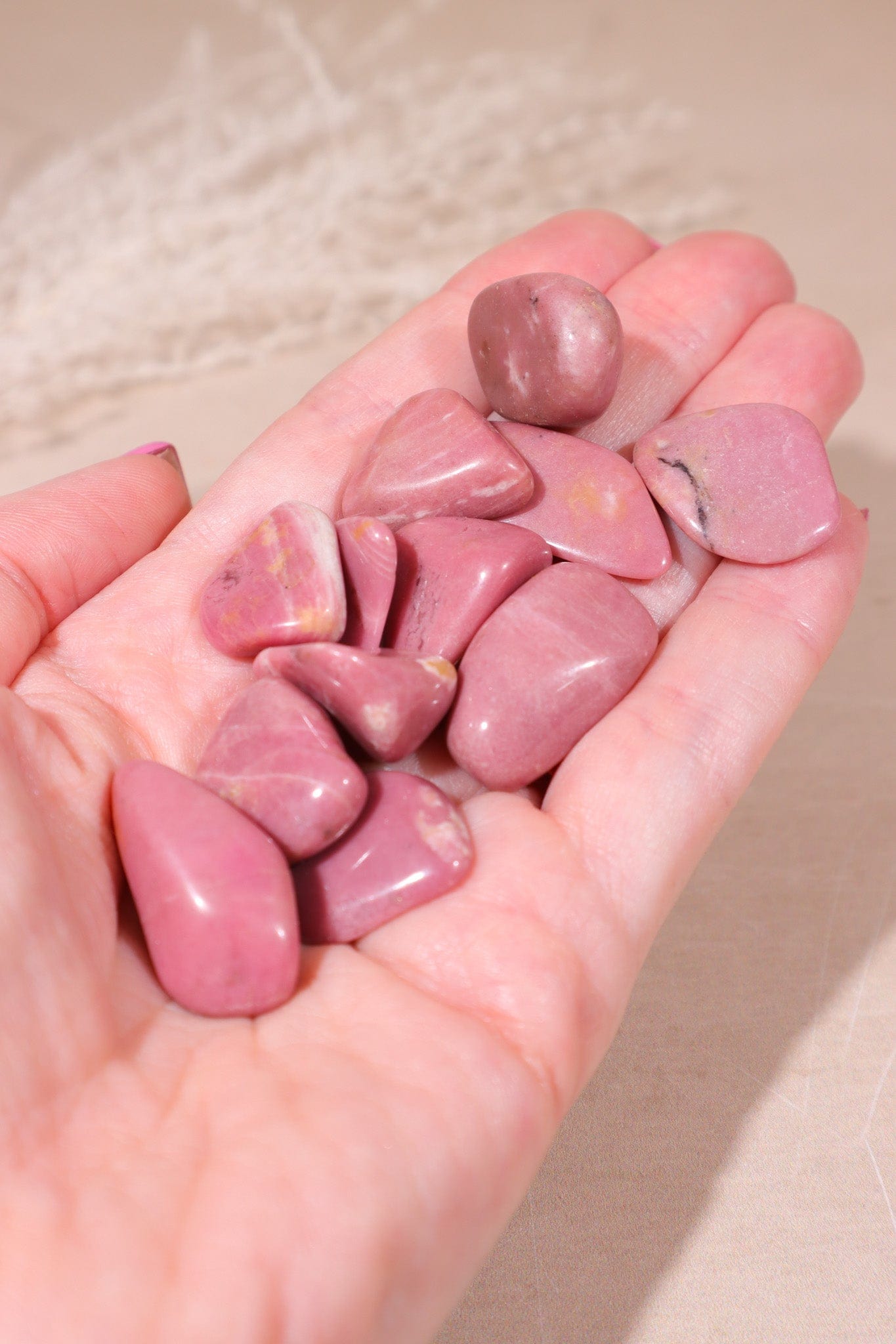 Rhodonite Tumblestones 20-30mm - Tali & Loz Crystals