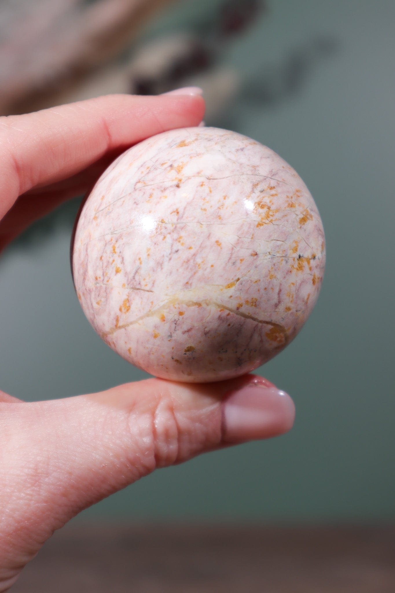 Rose Pink Calcite Sphere 50mm Spheres Tali & Loz Crystals