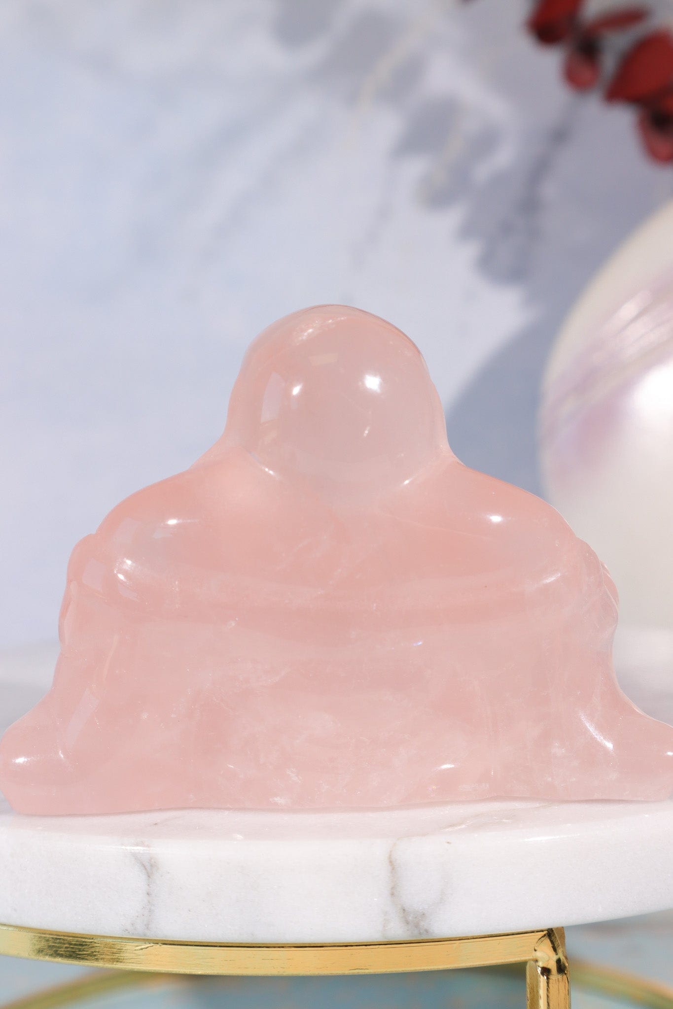 Rose Quartz Buddha Carving, Intuitively Chosen Carving Tali & Loz