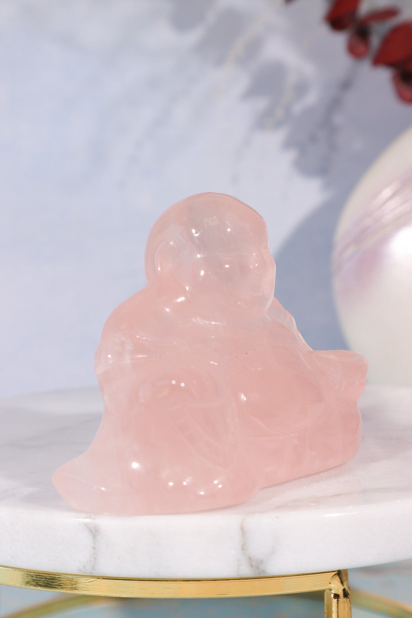 Rose Quartz Buddha Carving, Intuitively Chosen Carving Tali & Loz