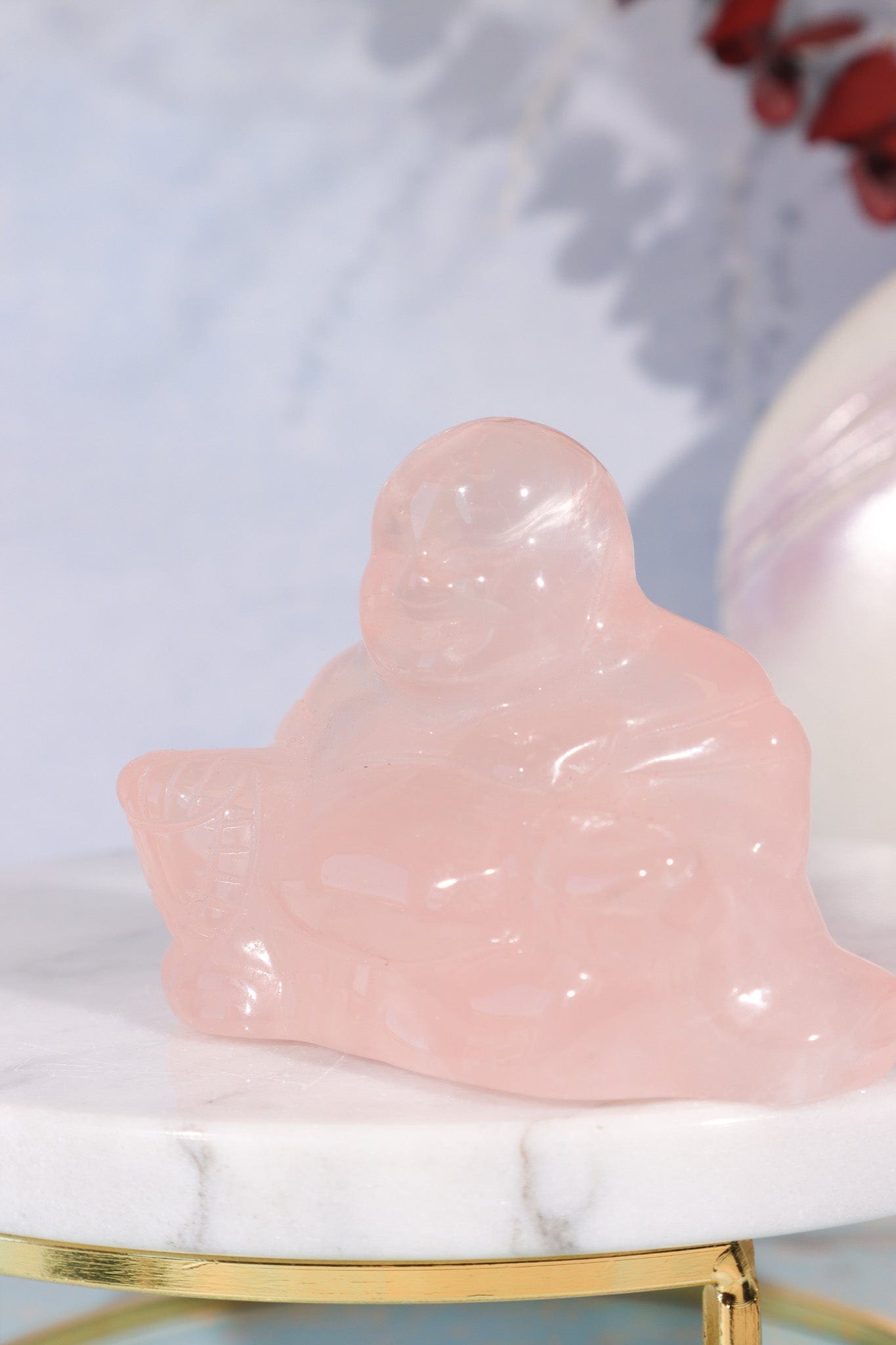 Rose Quartz Buddha Carving, Intuitively Chosen Carving Tali & Loz