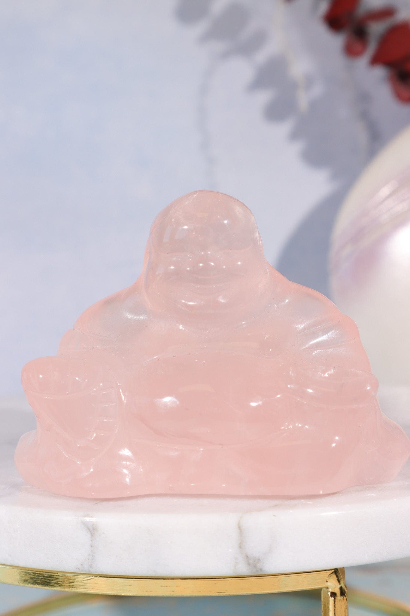Rose Quartz Buddha Carving, Intuitively Chosen Carving Tali & Loz