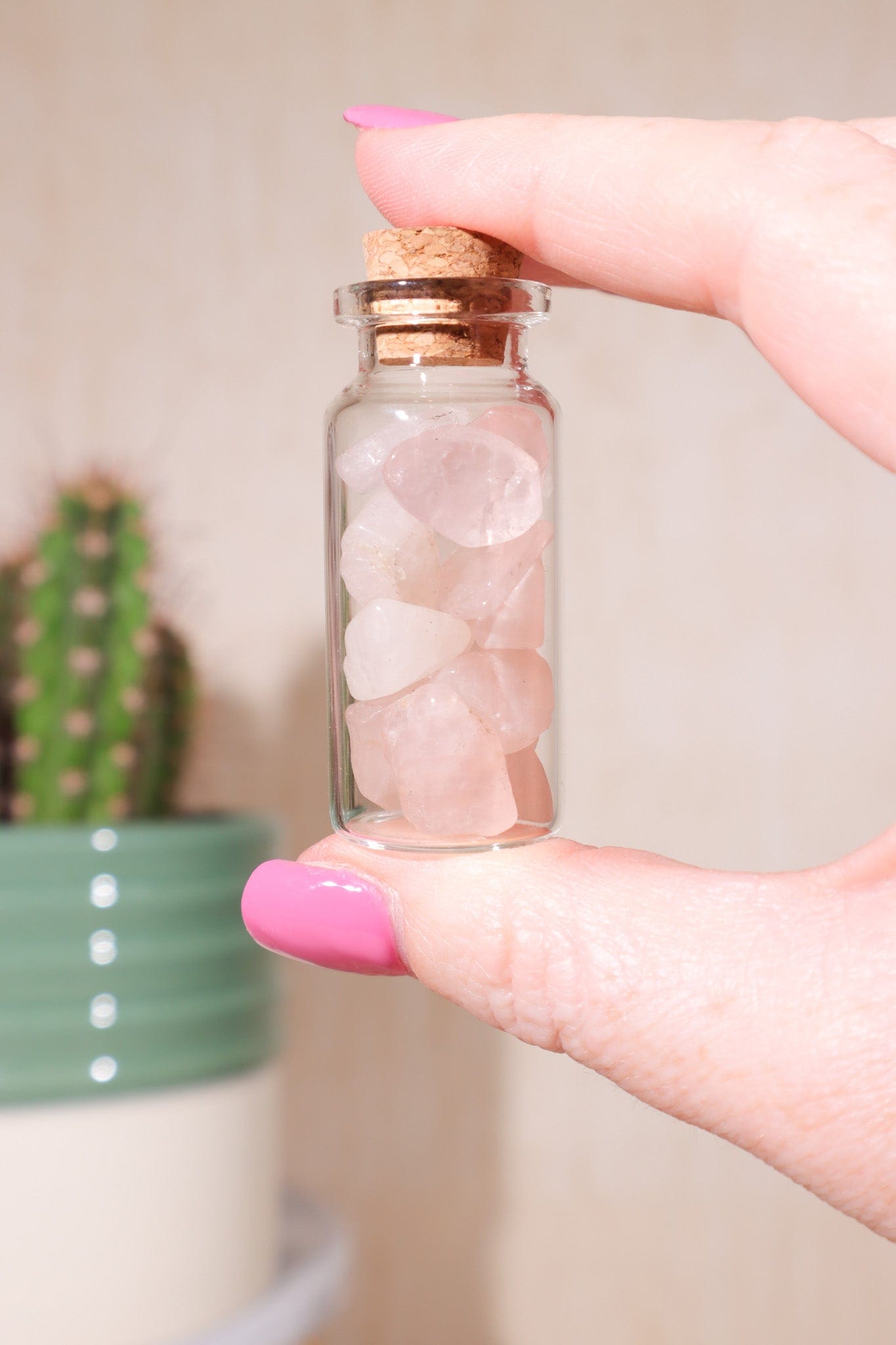 Rose Quartz Chip Bottles 10ml - Tali & Loz Crystals