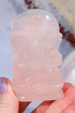 Rose Quartz Ganesh Carving, Sold as Seen Carving Tali & Loz