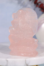 Rose Quartz Ganesh Carving, Sold as Seen Carving Tali & Loz