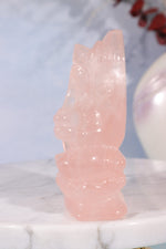 Rose Quartz Ganesh Carving, Sold as Seen Carving Tali & Loz