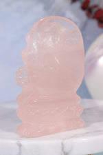 Rose Quartz Ganesh Carving, Sold as Seen Carving Tali & Loz