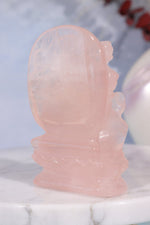 Rose Quartz Ganesh Carving, Sold as Seen Carving Tali & Loz