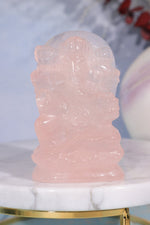 Rose Quartz Ganesh Carving, Sold as Seen Carving Tali & Loz