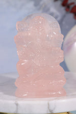 Rose Quartz Ganesh Carving, Sold as Seen Carving Tali & Loz