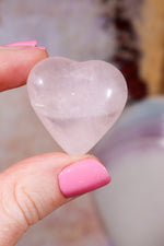 Rose Quartz Hearts | 2.5-3cm | Outlet | Brazil Hearts Tali & Loz Crystals