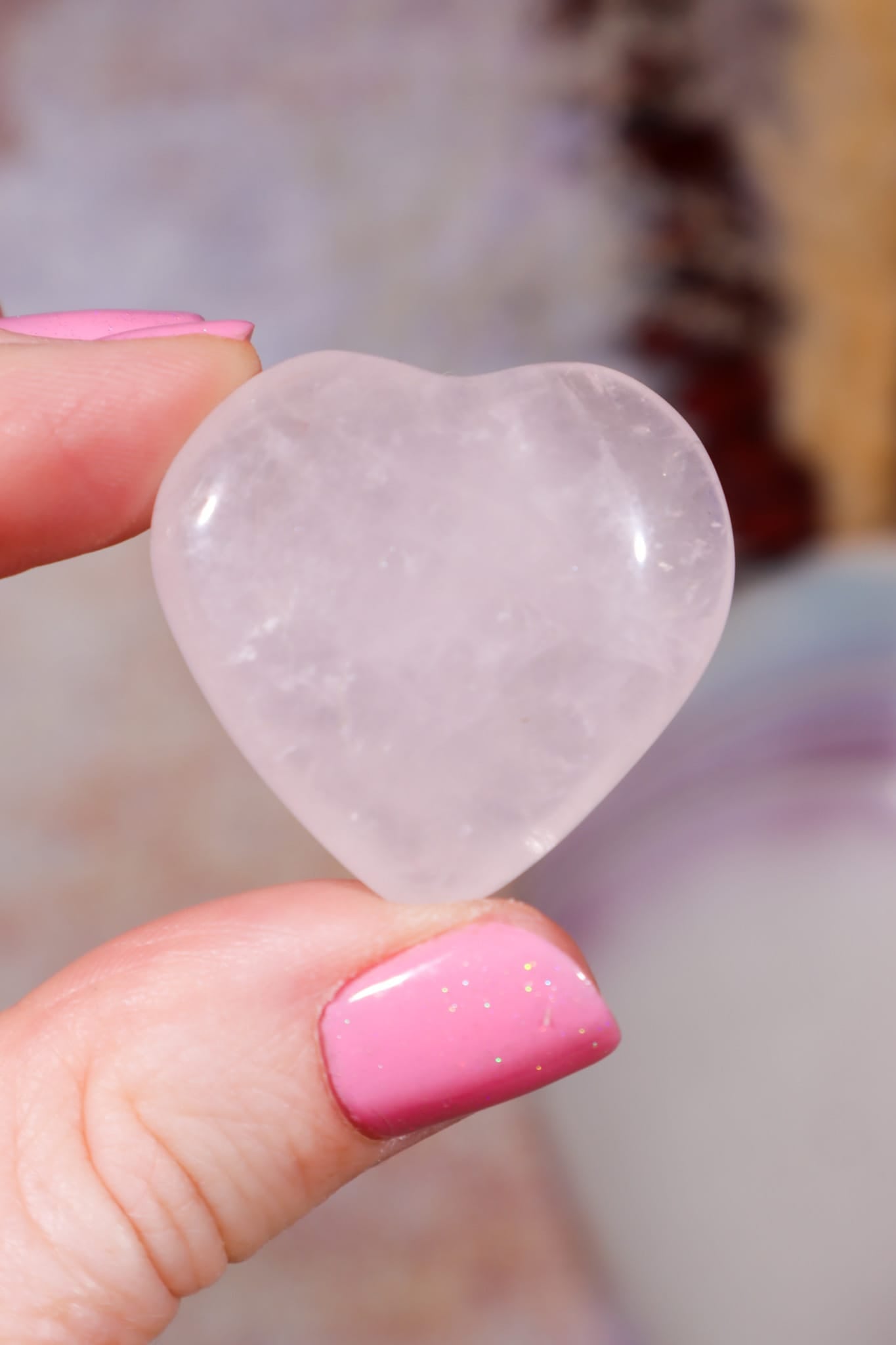 Rose Quartz Hearts | 2.5-3cm | Outlet | Brazil Hearts Tali & Loz Crystals