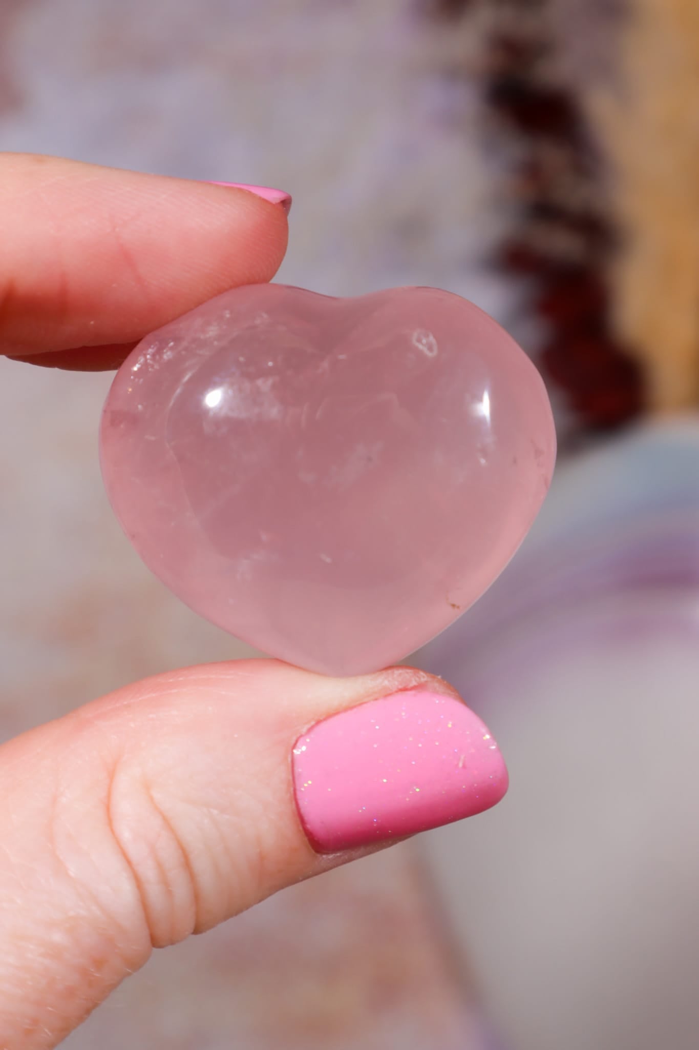 Rose Quartz Hearts | 2.5-3cm | Outlet | Brazil Hearts Tali & Loz Crystals