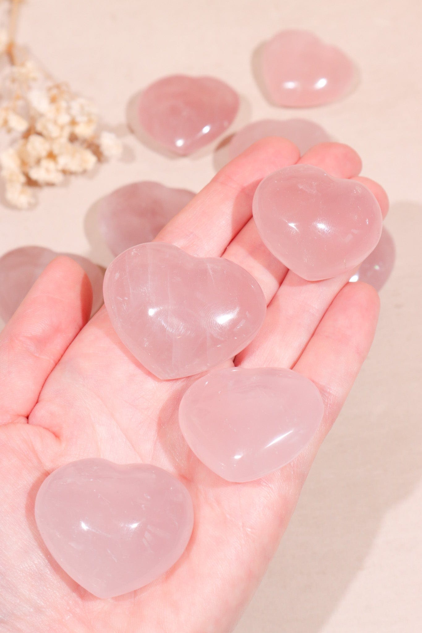 Rose Quartz Hearts 2.5/3cm - Tali & Loz Crystals