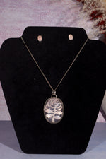 Rose Quartz Necklace With Earrings 4.6cm, Handmade In The UK Jewellery Tali & Loz Crystals