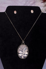 Rose Quartz Necklace With Earrings 4.6cm, Handmade In The UK Jewellery Tali & Loz Crystals