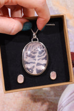 Rose Quartz Necklace With Earrings, Handmade In The UK Jewellery Tali & Loz Crystals