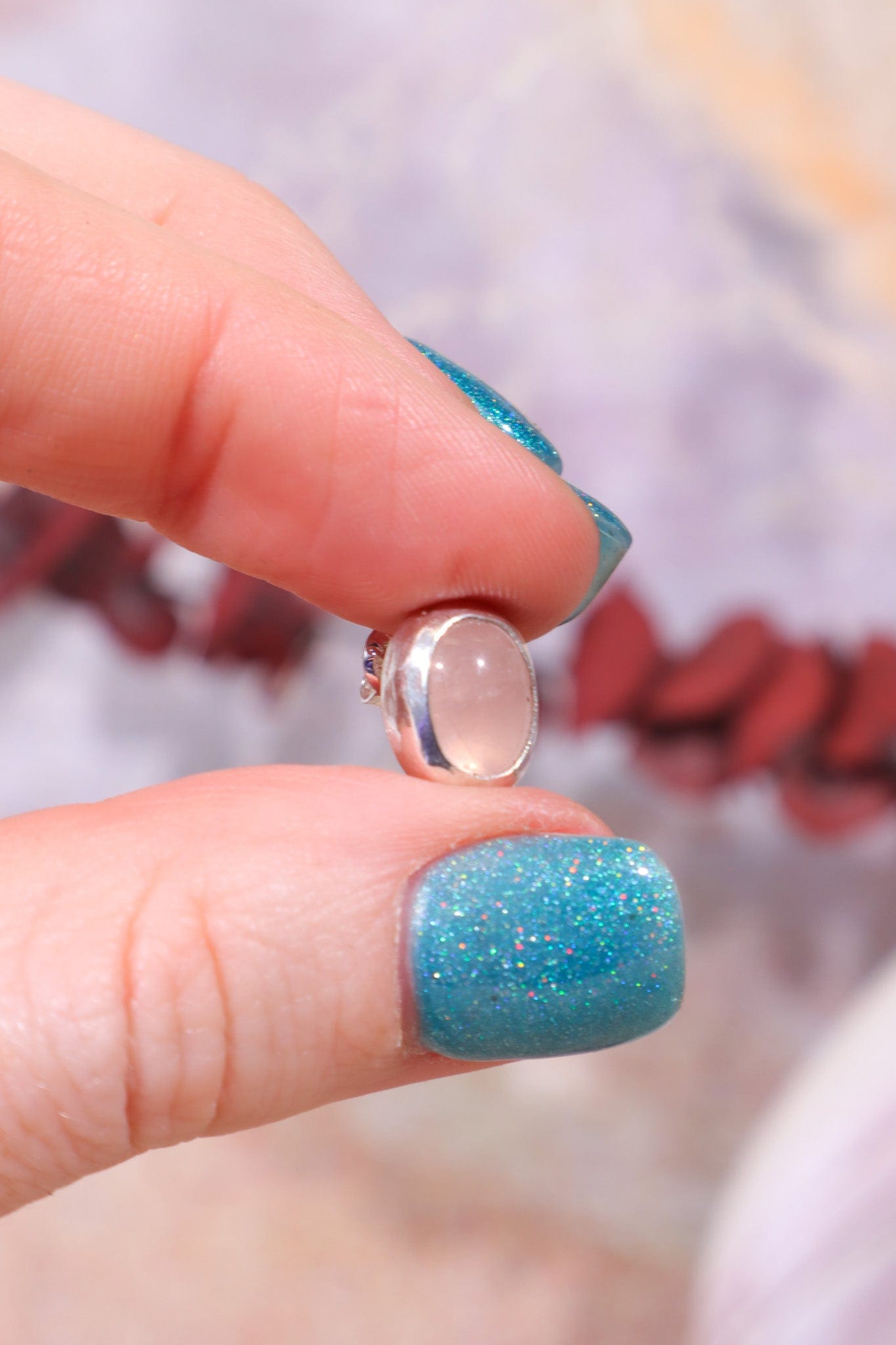 Rose Quartz Necklace With Earrings, Handmade In The UK Jewellery Tali & Loz Crystals