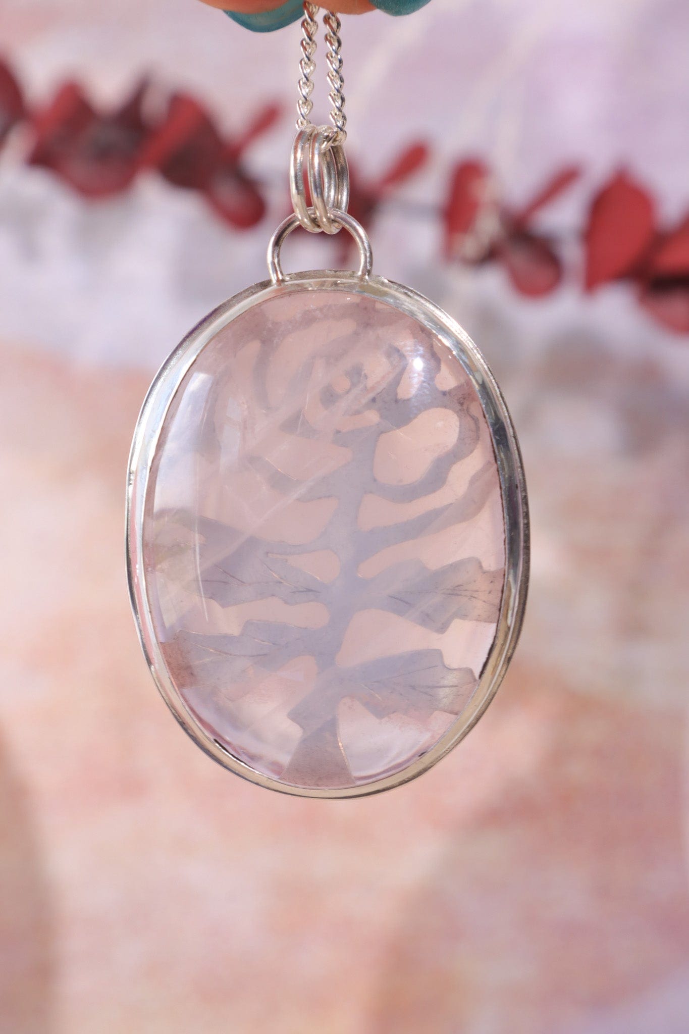 Rose Quartz Necklace With Earrings, Handmade In The UK Jewellery Tali & Loz Crystals