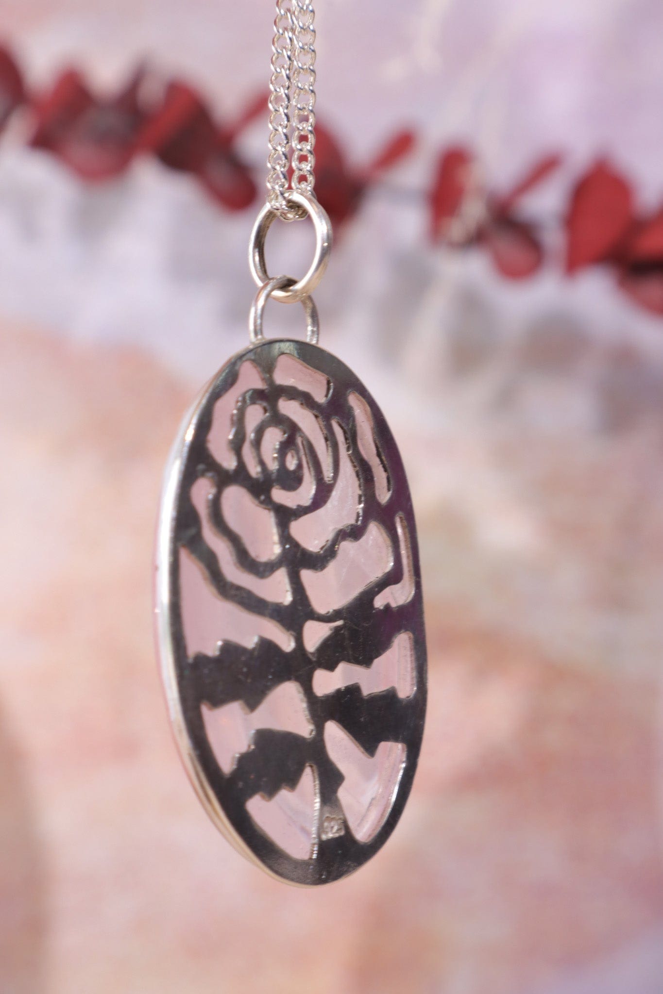 Rose Quartz Necklace With Earrings, Handmade In The UK Jewellery Tali & Loz Crystals