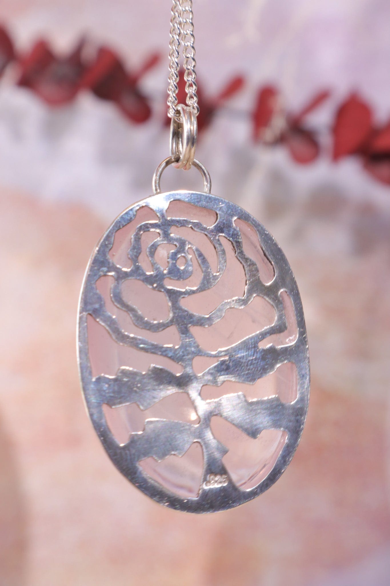 Rose Quartz Necklace With Earrings, Handmade In The UK Jewellery Tali & Loz Crystals