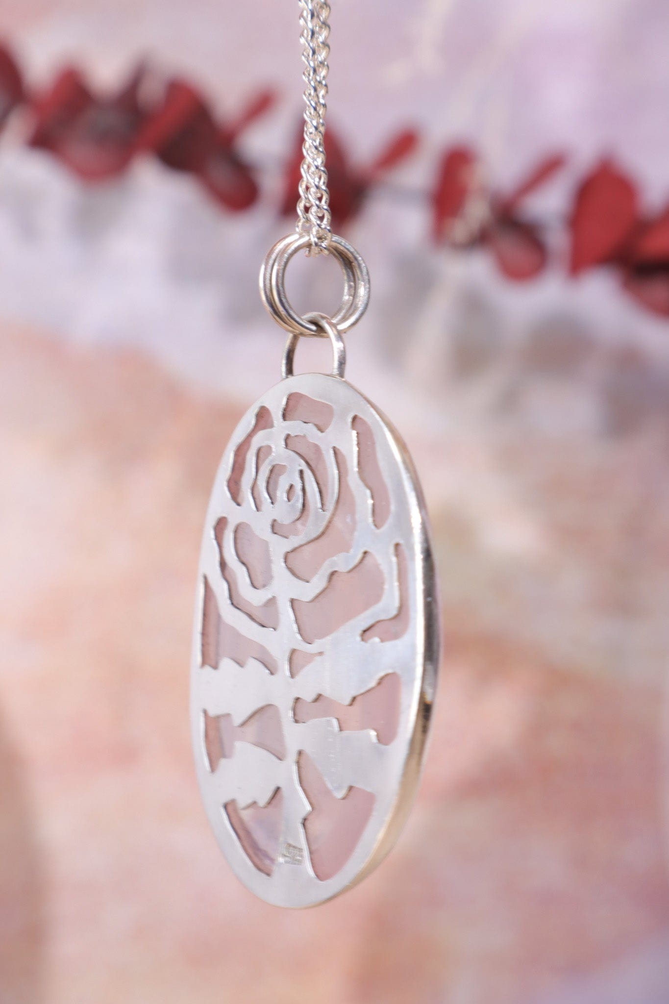 Rose Quartz Necklace With Earrings, Handmade In The UK Jewellery Tali & Loz Crystals