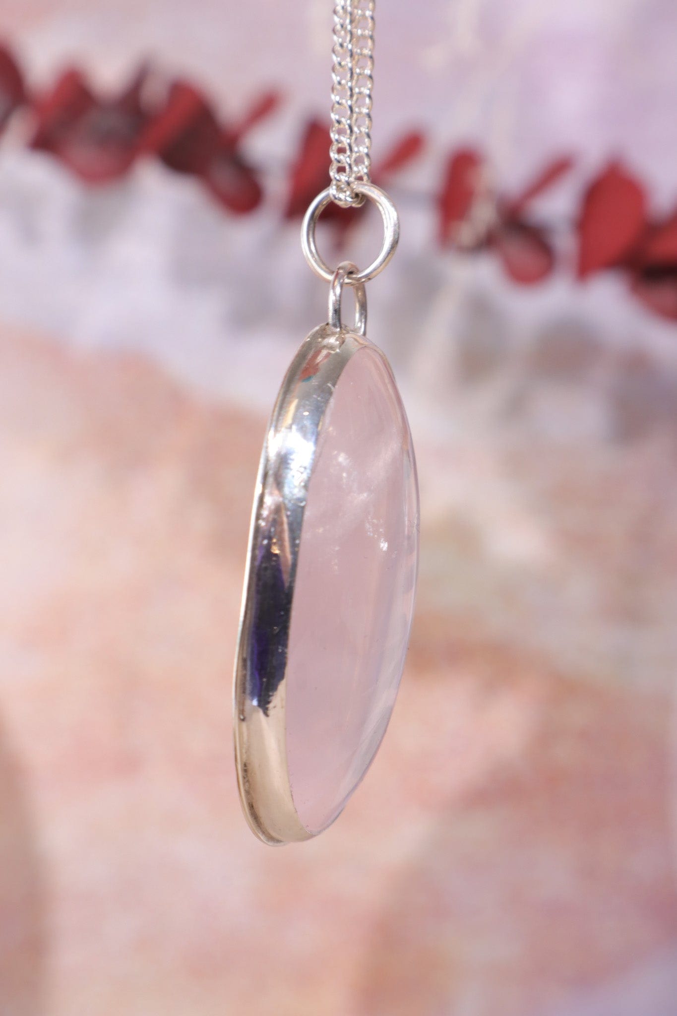 Rose Quartz Necklace With Earrings, Handmade In The UK Jewellery Tali & Loz Crystals