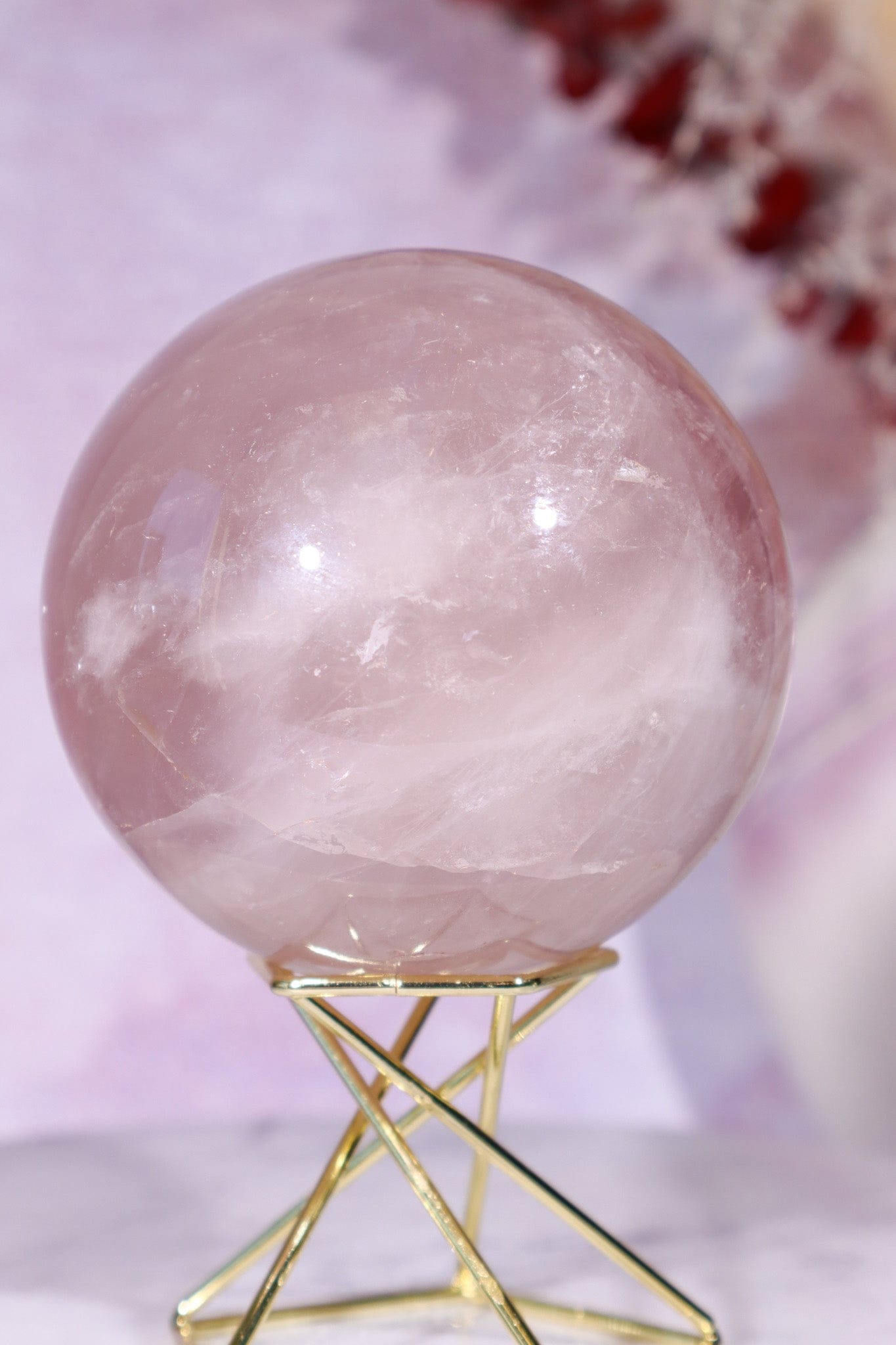 Rose Quartz Sphere 520g, 7.1cm Spheres Tali & Loz